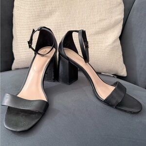 Aldo Black Block Heel Sandals
